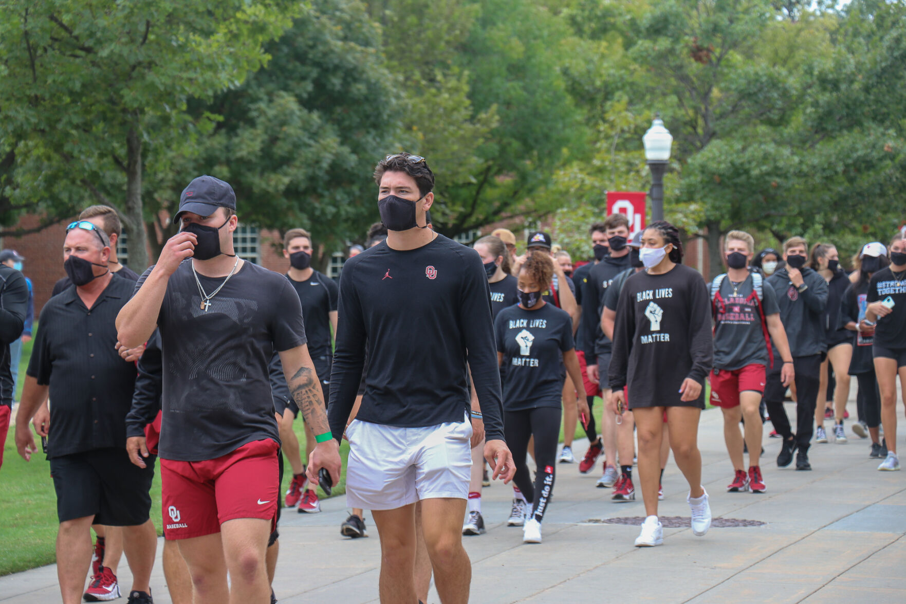 OU Athletes march